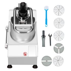Food Processor & Vegetable Chopper, 2 Feeding Holes Food-Grade Stainless Steel Food Processor Chopper with Detachable 6 Blades