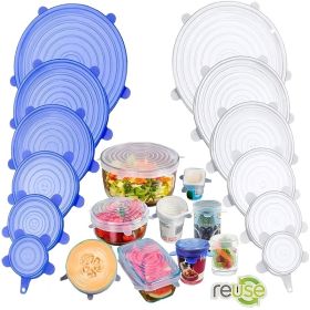 6/12/24PCS BPA-free Silicone Stretch Lids; Food Bowl Covers; Reusable Food Saving Cover; Stretchable Multifunctional Fruit And Vegetable Fresh-ke (Color: 12PCS Pink)